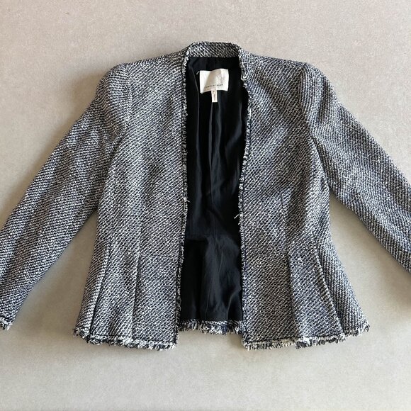 Rebecca Taylor Lurex Tweed Peplum Knit Blazer Jacket ASO Clary Fray - Picture 6 of 13